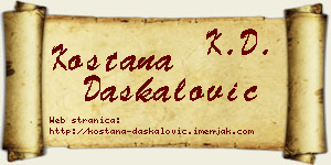 Koštana Daskalović vizit kartica